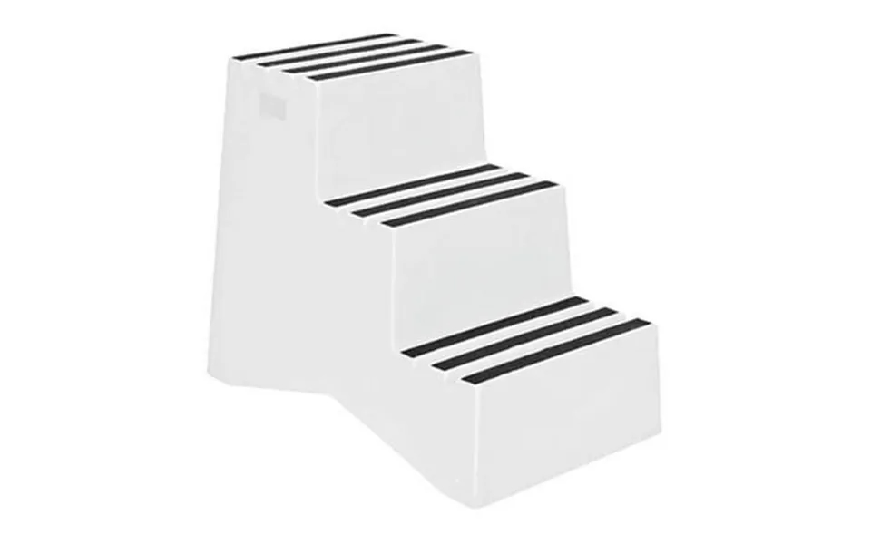 Vestil Vst-3-wt Polyethylene Marine Step Stool With 3-step - White