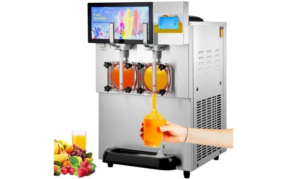 Vevor Commercial Slushy Machine 8l 2.1 Gal Double Bowl Margarita Machine 1155w Stainless Steel Margarita Smoothie Frozen