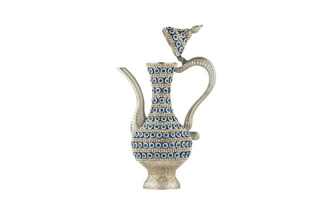 Vhibuon Steel Water Bottle Pitcher With Zirconia Stones Handmade Metal Carafe Water Tea Coffee Jug Vintage Bottle Turkis product image
