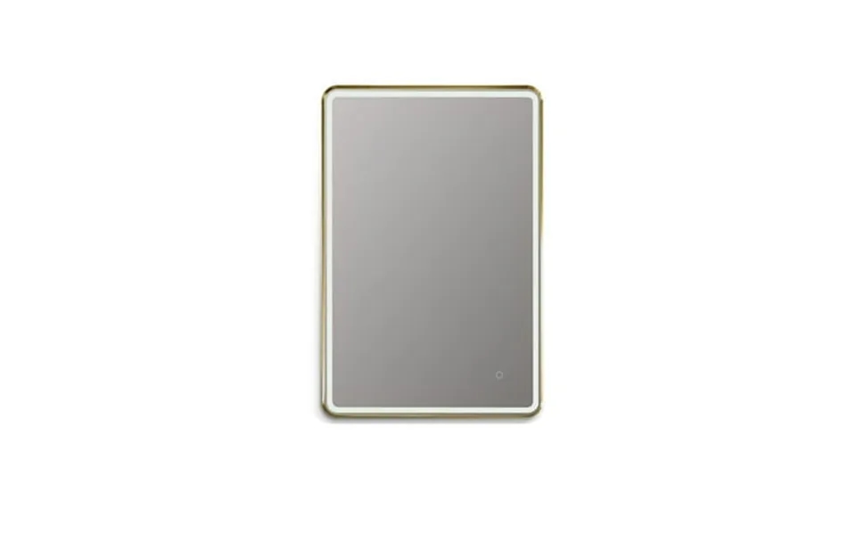 Viaggi Rectangle 24 Framed In Brushed Gold Modern Bathroom Vanity Led Lighted Wall Mirror