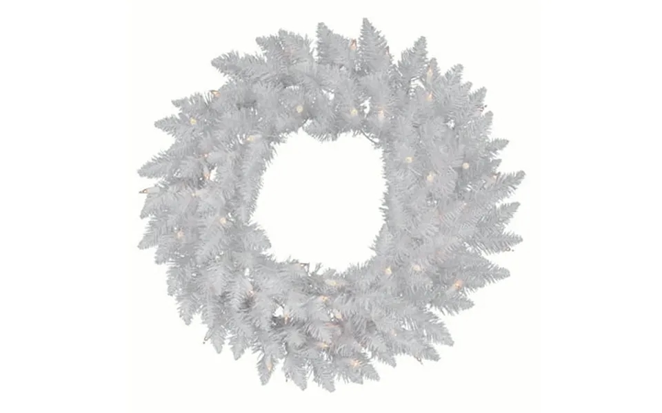 Vickerman 72 Sparkle White Spruce Artificial Christmas Wreath Warm White Led Lights