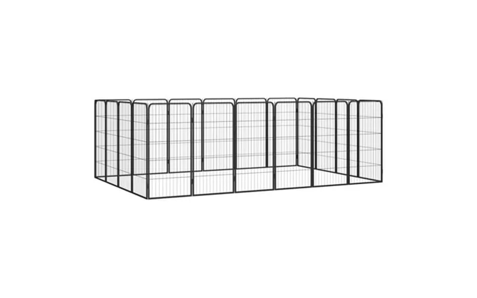 Vidaxl 20-panel Dog Playpen Black 19.7 X39.4 Powder-coated Steel