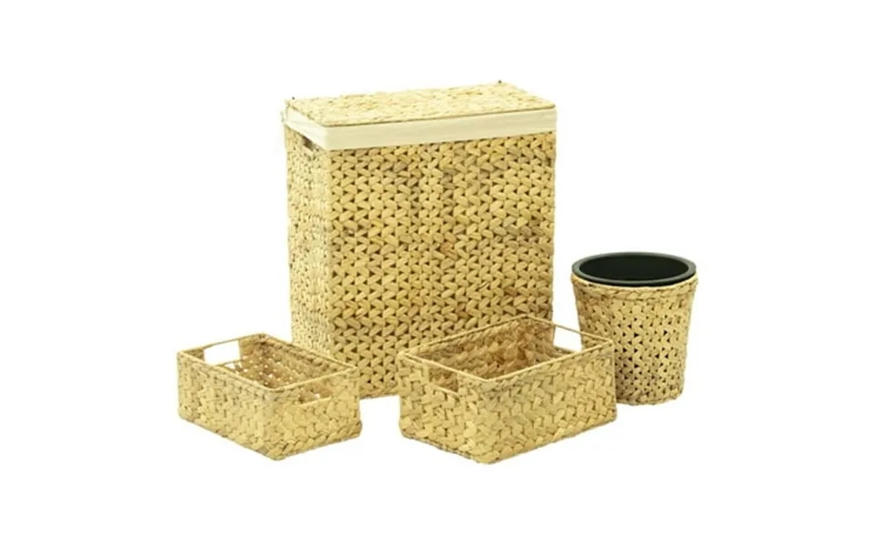 Vidaxl 4 Piece Bathroom Set Water Hyacinth