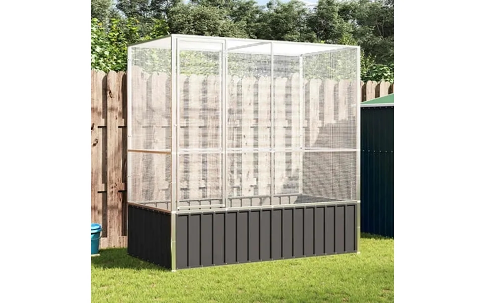 Vidaxl Aviary Silver 82.9 X42.1 X83.5 Steel