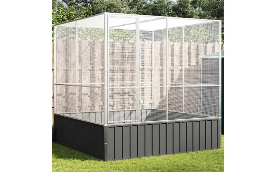 Vidaxl Aviary Silver 83.1 X81.5 X83.5 Steel