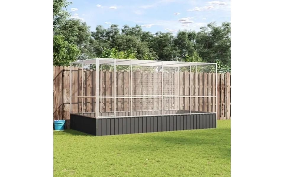 Vidaxl Aviary With Extension Silver 164.6 X81.5 X83.5 Steel