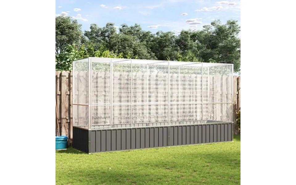 Vidaxl Aviary With Extension Silver 164.8 X42.1 X83.5 Steel