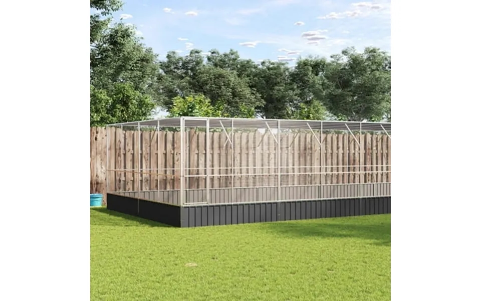 Vidaxl Aviary With Extension Silver 327.6 X163 X83.5 Steel