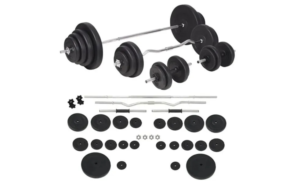 Vidaxl Barbell And Dumbbell Set 264.6 Lb