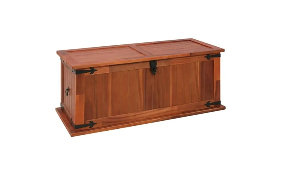 Vidaxl Chest Box Truck With Two Side Handles Wooden Storage Brown