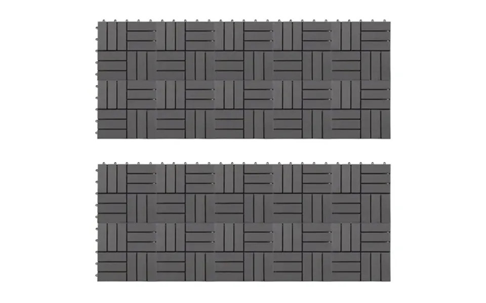 Vidaxl Decking Tiles 20 Pcs Gray Wash 11.8 X11.8 Solid Acacia Wood