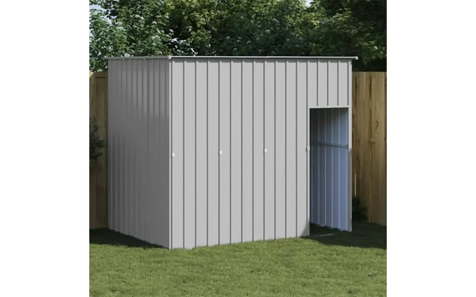 Vidaxl Dog House With Roof Light Gray 84.3 X60.2 X71.3 Galvanized Steel