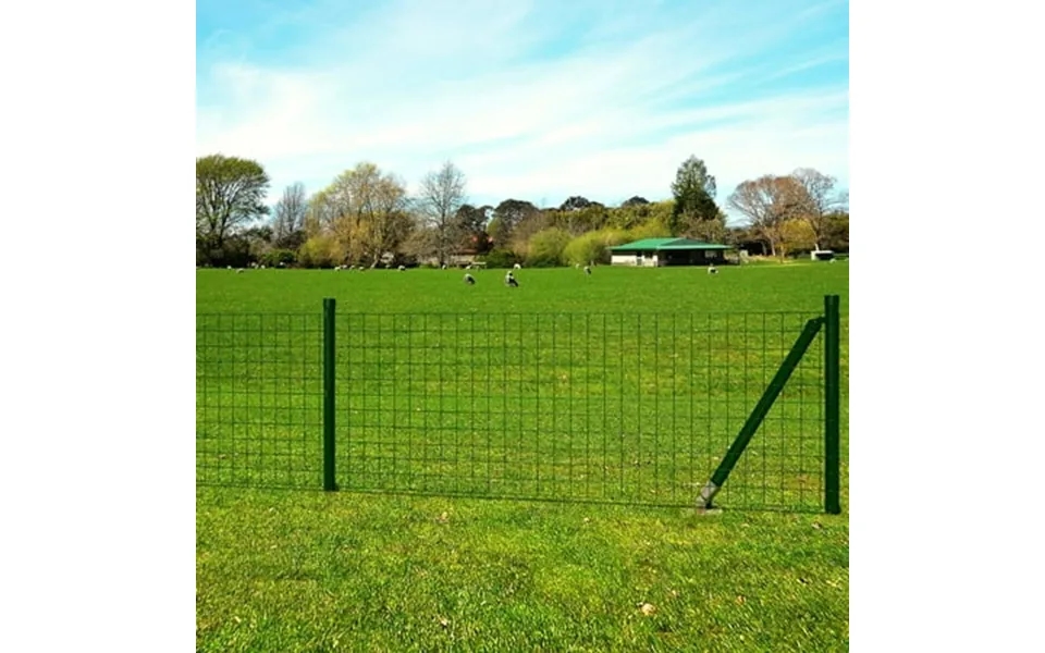 Vidaxl Fence Garden Barrier Fence Metal Fence Wire Mesh Fencing Steel Green