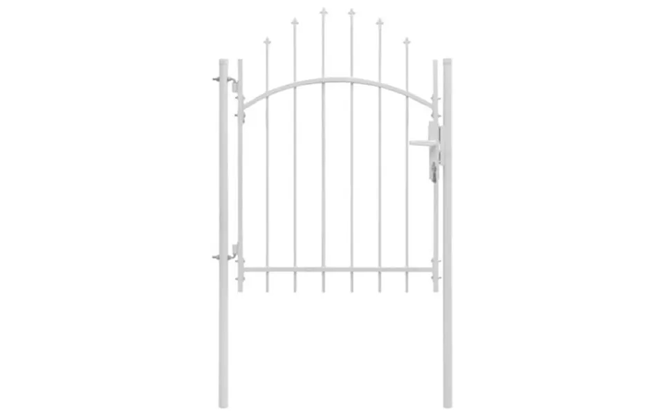 Vidaxl Fence Gate Metal Fence Post Garden Gate For Outdoor Patio Lawn Steel