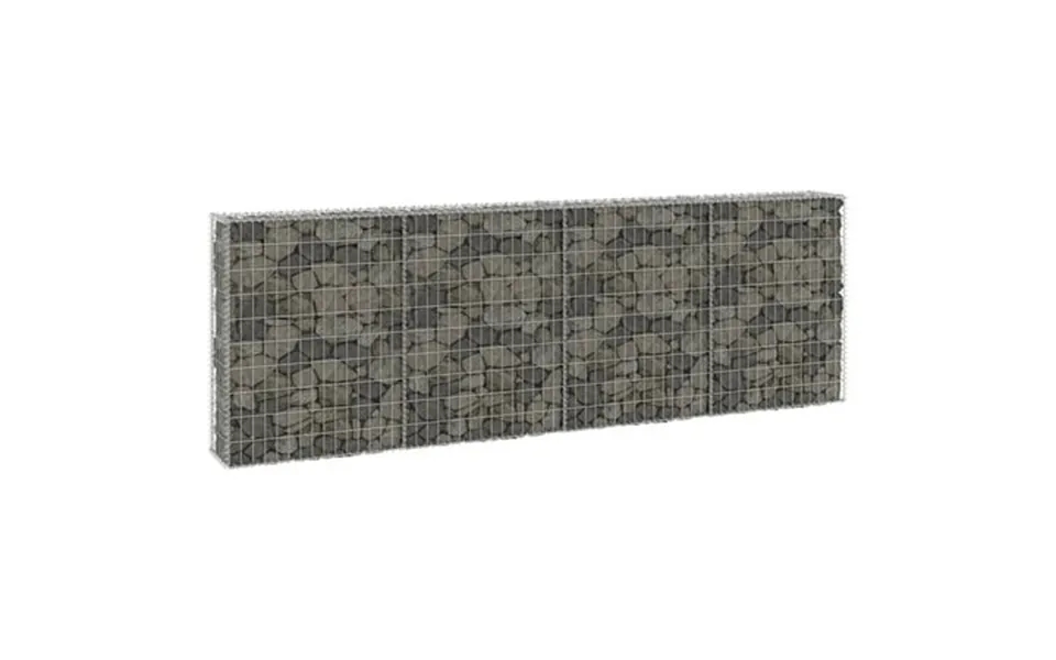 Vidaxl Gabion Wall With Covers Retaining Wall Stone Basket Galvanized Steel