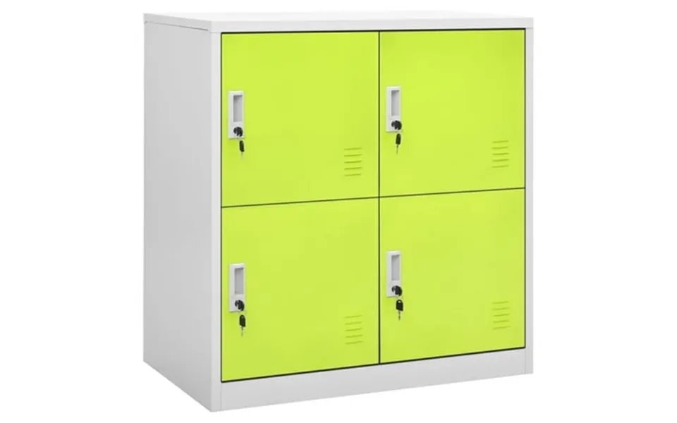 Vidaxl Locker Cabinet Light Gray And Green 35.4 X17.7 X36.4 Steel