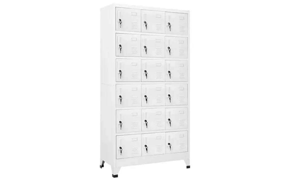 Vidaxl Locker Cabinet With 18 Compartments Metal 35.4 X15.7 X70
