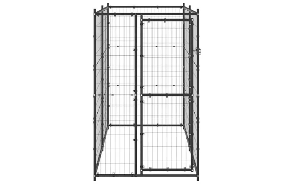 Vidaxl Outdoor Dog Kennel Steel 43.3 X86.6 X70.9