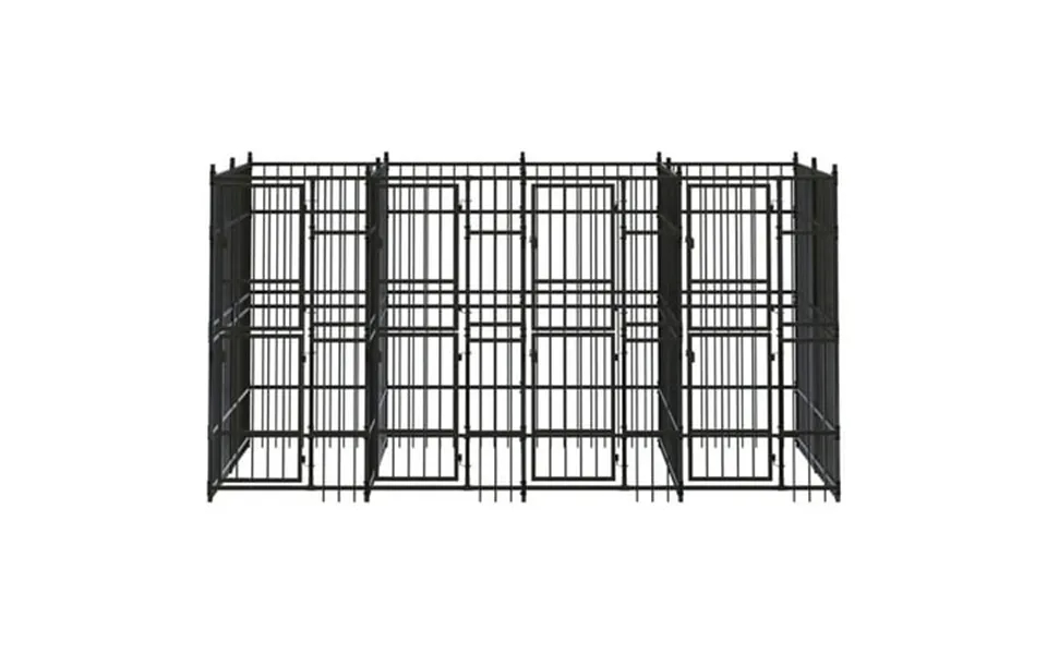 Vidaxl Outdoor Dog Kennel Steel 79.3 Ft