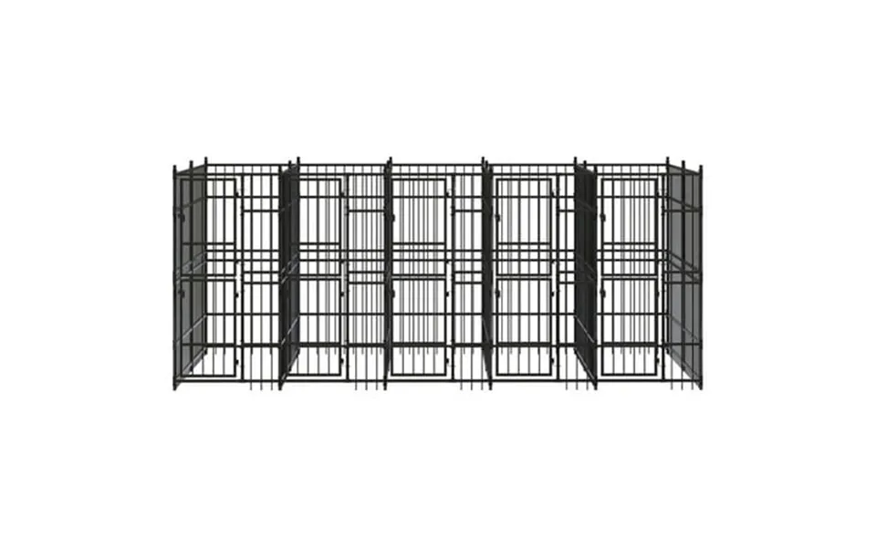 Vidaxl Outdoor Dog Kennel Steel 99.2 Ft