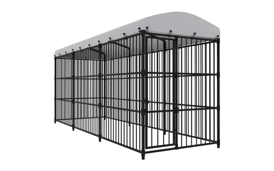 Vidaxl Outdoor Dog Kennel With Roof 177.2 X59.1 X82.7