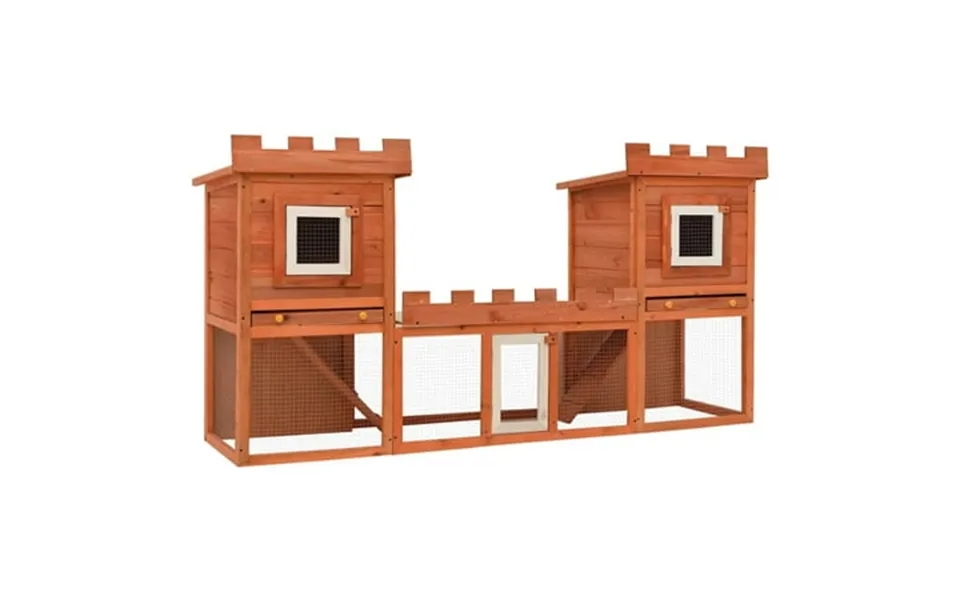 Vidaxl Outdoor Large Rabbit Hutch House Pet Cage Double House