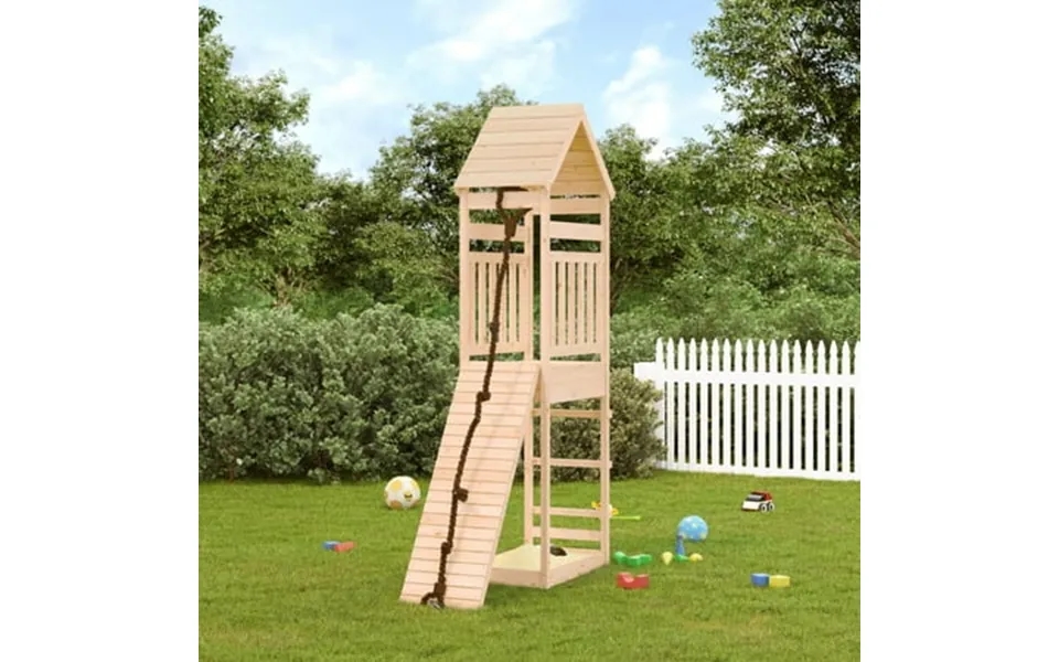 Vidaxl Playhouse With Climbing Wall Solid Wood Pine