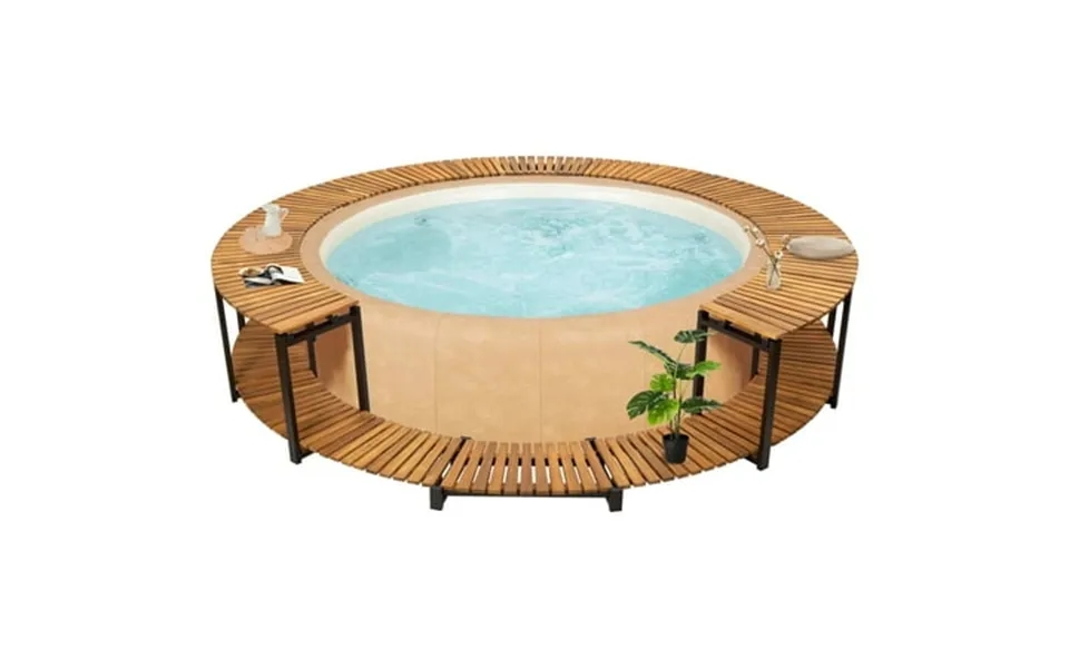 Vidaxl Spa Surround 107.5 X20.9 Solid Acacia Wood