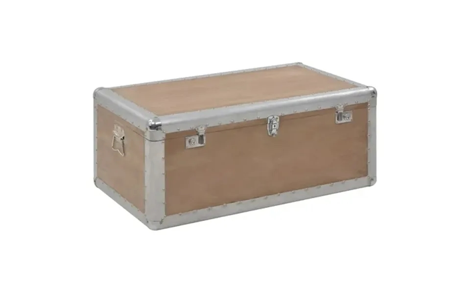 Vidaxl Storage Box Solid Fir Wood 35.8 X20.5 X15.7 Brown