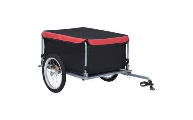Vidaxl Two Wheel Bicycle Cargo Trailer Black And Red product image