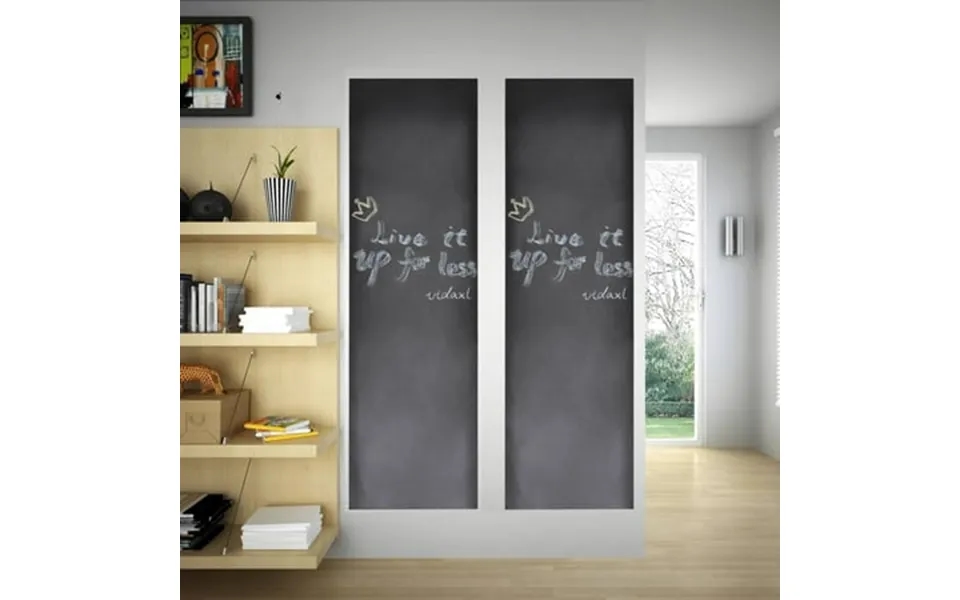 Vidaxl Wall Sticker Blackboard Self Adhesive Chalkboard 2 Rolls With Chalks