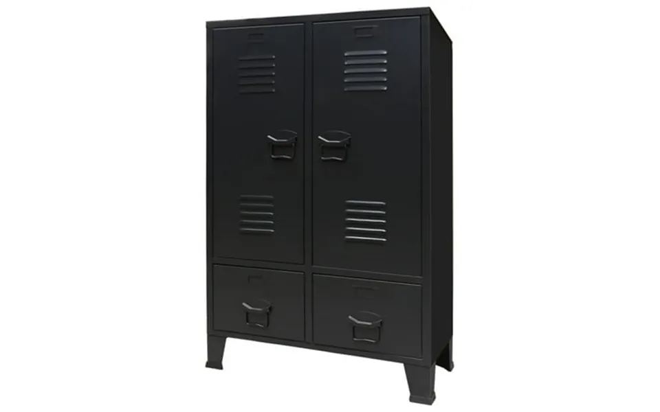 Vidaxl Wardrobe Metal Industrial Style 26.4 X13.8 X42.1 Black
