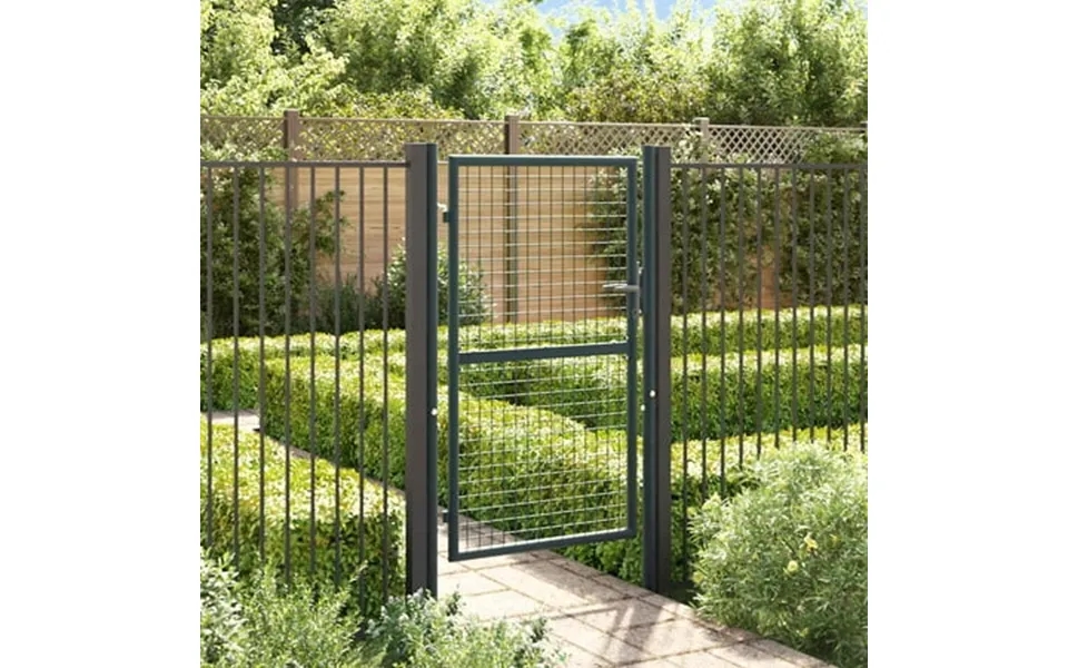 Vidaxl Wire Mesh Fence Gate Steel Easy In-ground Installation Lockable 3