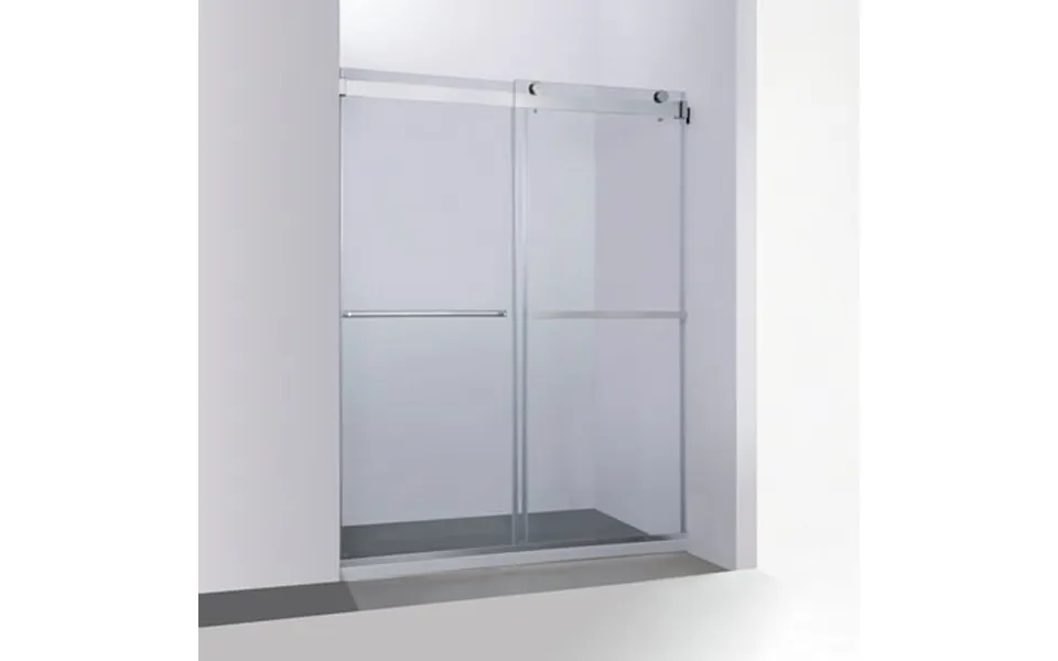 Vinnova Spezia 60 W X 76 H Rectangle Double Sliding Frameless Shower Door In Polished Chrome