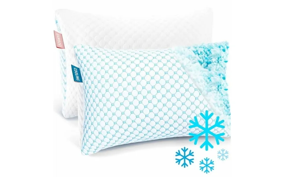 Virtu Temperature Queen Pillows Set Of 2 Regulating And Adjustable Soft Memory Foam Cooling Bed Pillows Queen Size Pillo