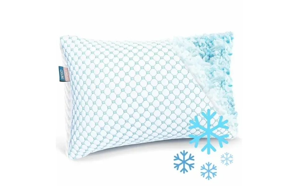 Virtu Temperature Regulating Cooling Standard Pillow Reversible And Adjustable Memory Foam Bed Pillows Standard Size Pil