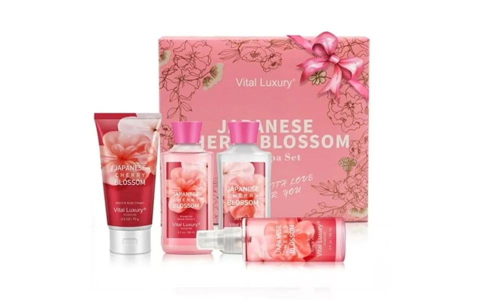 Vital Luxury Bath And Body Gifts Set-japanese Cherry Blossom Unisex -shower Gel Lotion Mist Hand Cream