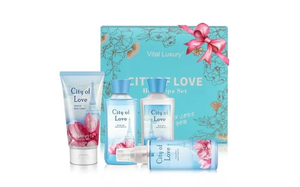 Vital Luxury Bath&body Kit 3 Fl Oz Home Spa Set Body Lotion Hand Cream Shower Gel Fragrance Mist For Unisex