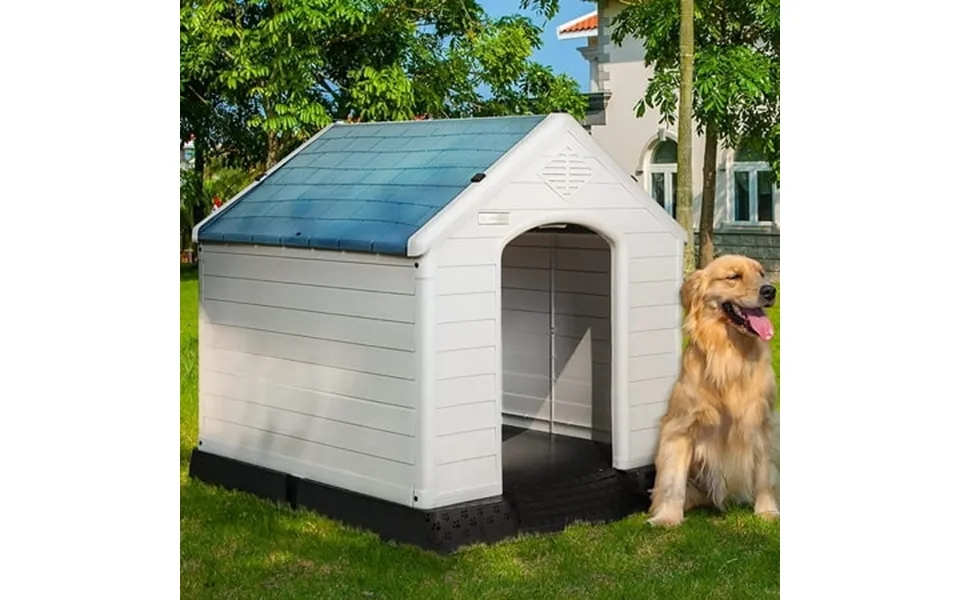 Vitesse Plastic Dog House Outdoor Indoor For Small Medium Larige Dogs Waterproof Dog Houses With Elevated Floor And Air