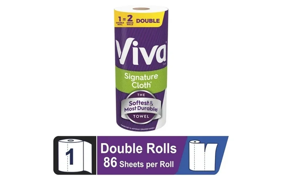 Viva Signature Cloth Paper Towels 1 Double Roll 86 Sheets Per Roll - Pack Of 4