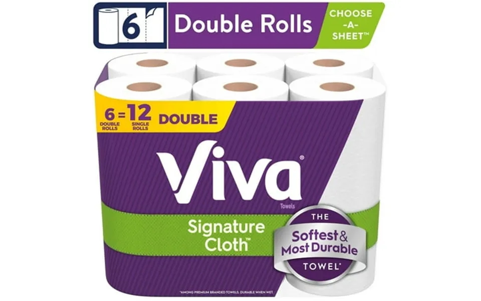 Viva Signature Cloth Paper Towels 6 Double Rolls 86 Sheets Per Roll 2 Pack
