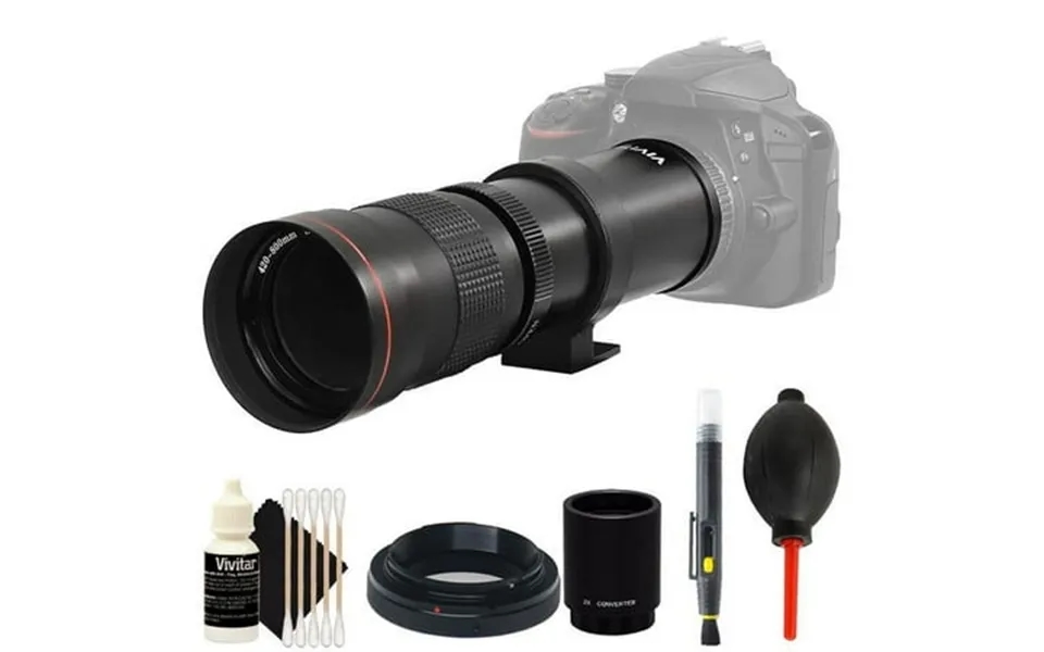 Vivitar 420-800mm F 8.3 Telephoto Zoom Lens With 2x Converter And More For Nikon