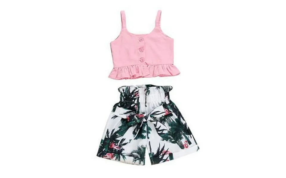 Viworld Toddler Kids Baby Girls Vest Crop Tops Bow Short Pants Outfits Clothes