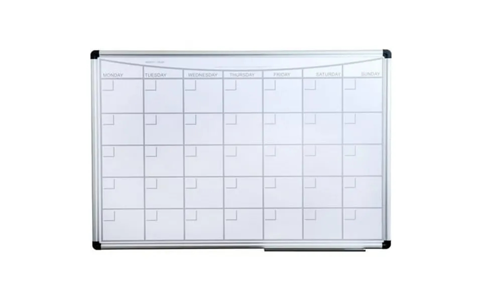Viztex Lacquered Steel Magnetic Monthly Planner Dry Erase Board With An Aluminium Frame 36 X 24