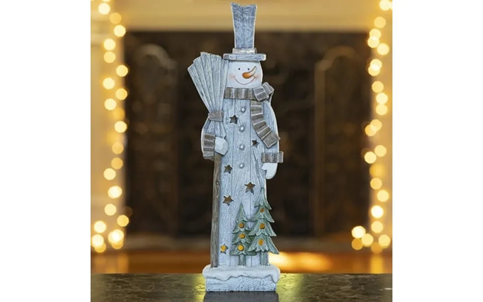 Vp Home Christmas Snowman With Led Glowing Star Holiday