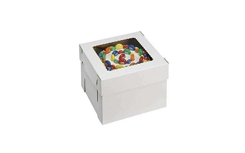 W Packaging Wpckb1812 18x18x12 White Kraft Plain 12 Deep Cake Box W Window E-flute Pack Of 25