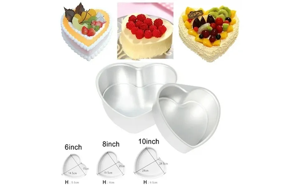 Walbest Aluminum Alloy Heart Shaped Cake Pan Non-stick Removable Bottom Diy Baking Mold Tool Kitchen Cake Chocolate Mold