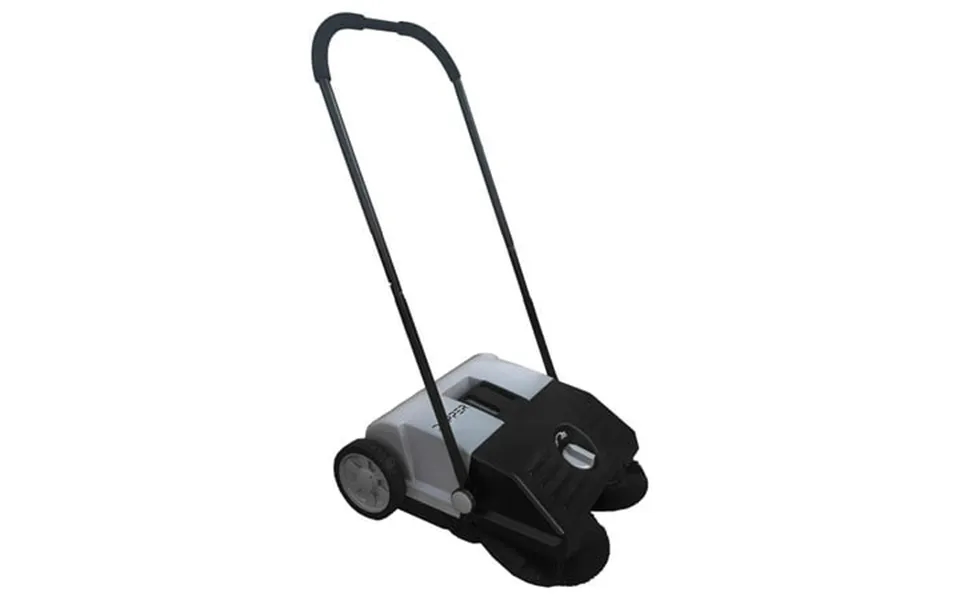 Walk-behind Outdoor Hand Push Floor Sweeper - 6.5 Gallon Capacity