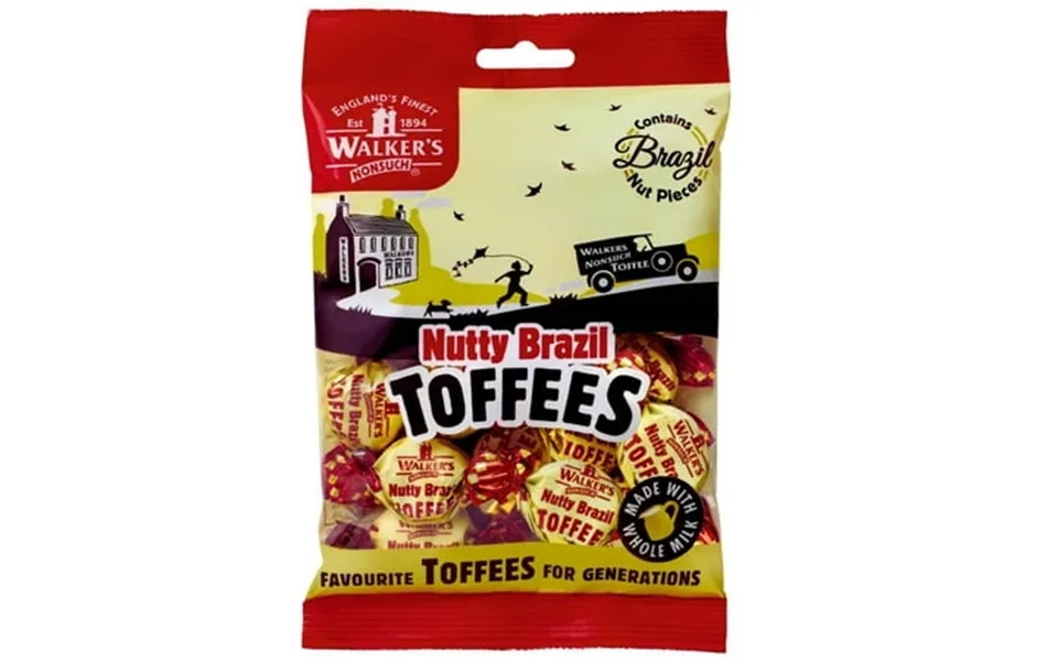Walkers Nonsuch Nutty Brazil Toffee Bag 150g Pack Of 3