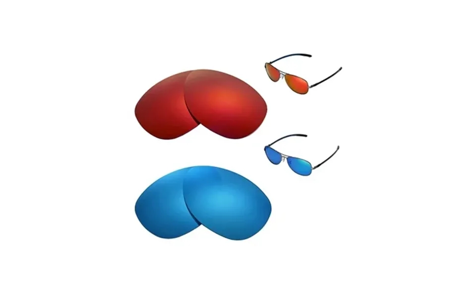 Walleva Polarized Ice Blue Fire Red Lenses For Ray-ban Rb8301 59mm Sunglasses